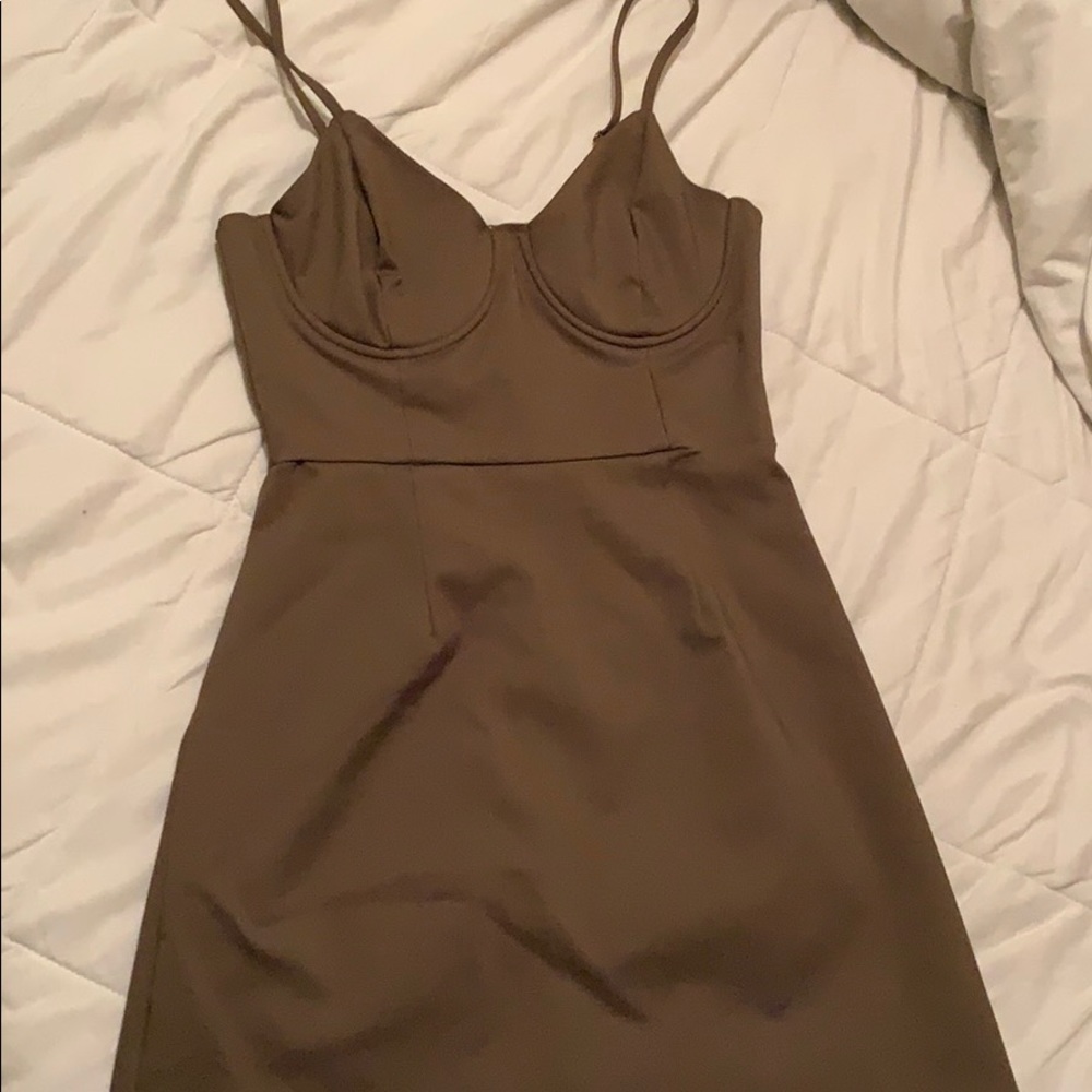 Charlotte Russe army green wire dress sz m